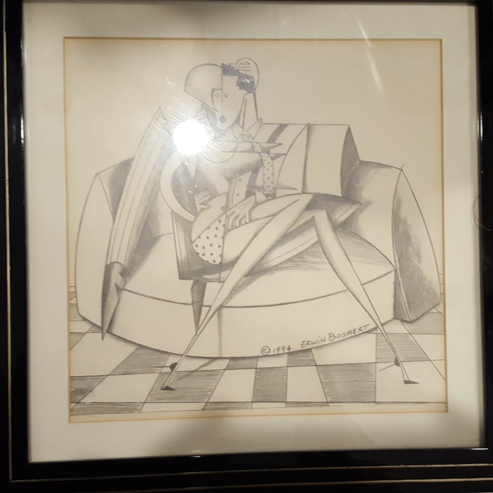 Erwin Bogaert Original Signed Pencil Sketch